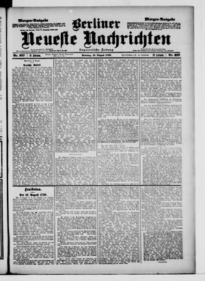 Berliner Neueste Nachrichten on Aug 13, 1899