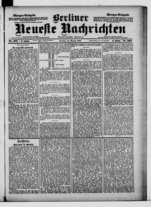 Berliner Neueste Nachrichten vom 15.08.1899