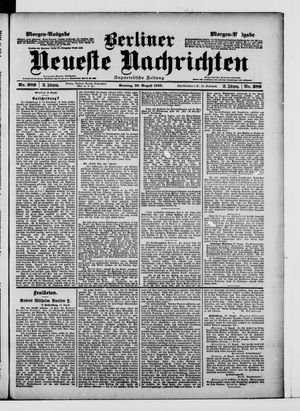 Berliner neueste Nachrichten vom 20.08.1899