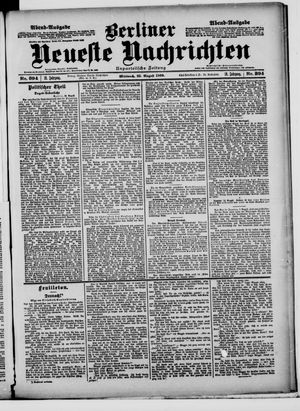 Berliner Neueste Nachrichten vom 23.08.1899