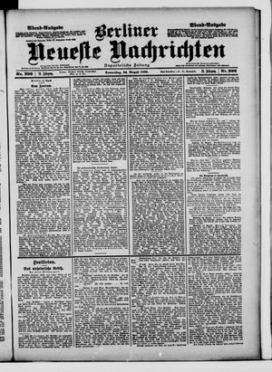 Berliner neueste Nachrichten vom 24.08.1899