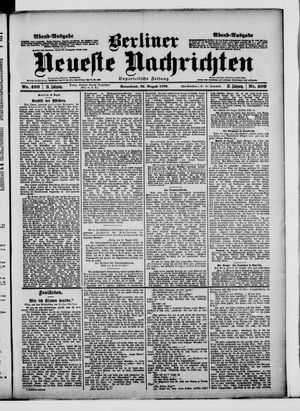 Berliner Neueste Nachrichten vom 26.08.1899