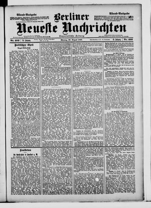 Berliner neueste Nachrichten vom 28.08.1899