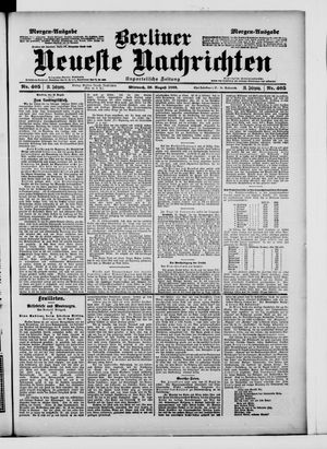 Berliner neueste Nachrichten on Aug 30, 1899