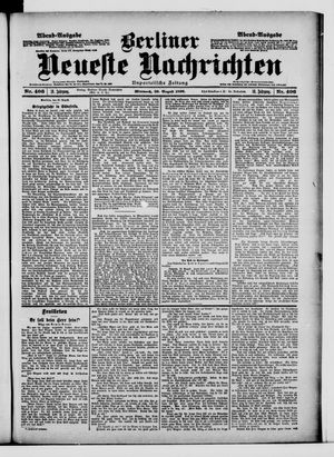 Berliner neueste Nachrichten on Aug 30, 1899
