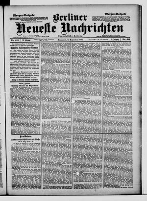 Berliner neueste Nachrichten vom 02.09.1899