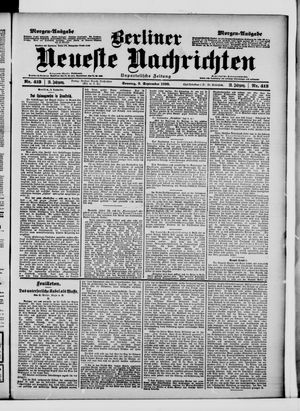 Berliner neueste Nachrichten on Sep 3, 1899