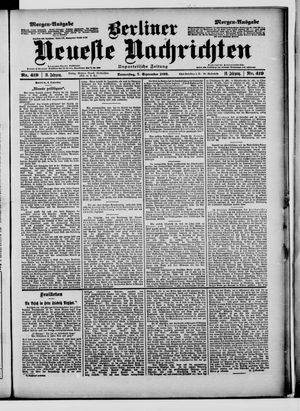 Berliner neueste Nachrichten vom 07.09.1899
