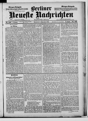 Berliner neueste Nachrichten vom 09.09.1899