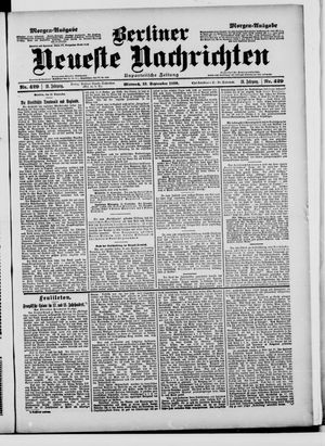 Berliner neueste Nachrichten vom 13.09.1899