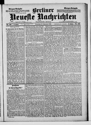 Berliner Neueste Nachrichten on Sep 14, 1899