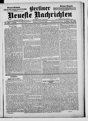 Berliner neueste Nachrichten vom 15.09.1899