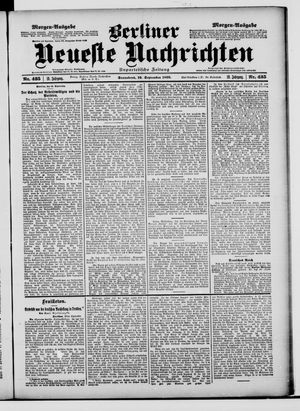 Berliner neueste Nachrichten vom 16.09.1899