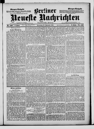 Berliner neueste Nachrichten vom 21.09.1899