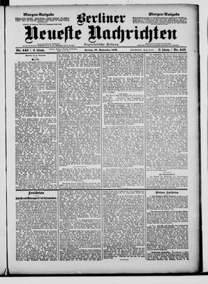 Berliner neueste Nachrichten vom 22.09.1899