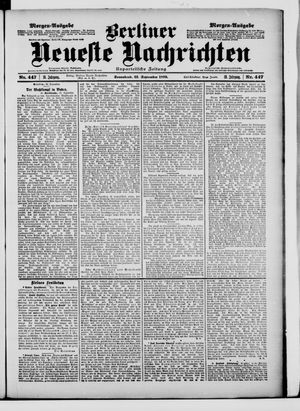 Berliner neueste Nachrichten vom 23.09.1899