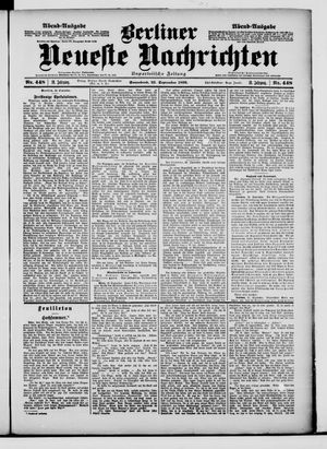 Berliner neueste Nachrichten vom 23.09.1899