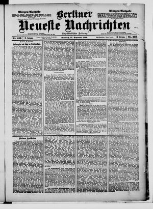 Berliner neueste Nachrichten vom 27.09.1899