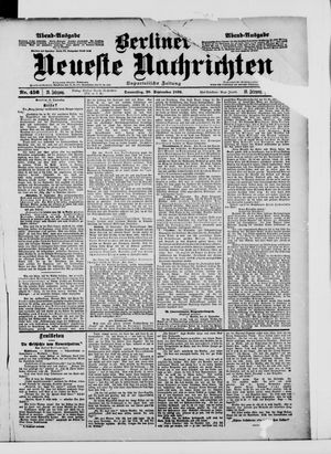 Berliner neueste Nachrichten vom 28.09.1899
