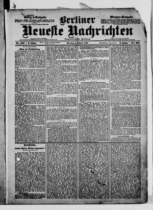 Berliner neueste Nachrichten vom 01.10.1899