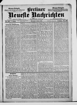 Berliner neueste Nachrichten vom 04.10.1899