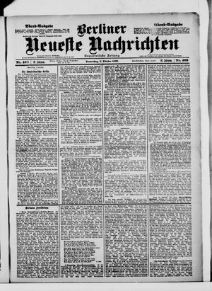Berliner neueste Nachrichten on Oct 5, 1899
