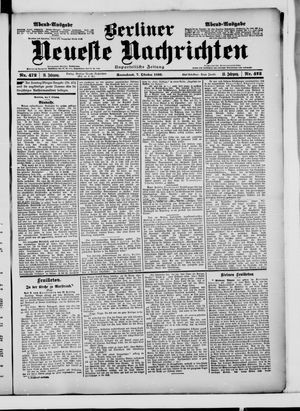 Berliner neueste Nachrichten vom 07.10.1899