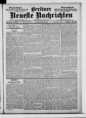 Berliner neueste Nachrichten vom 10.10.1899