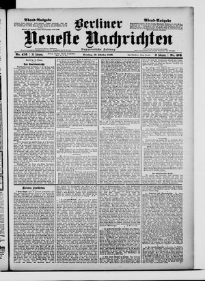 Berliner Neueste Nachrichten vom 10.10.1899