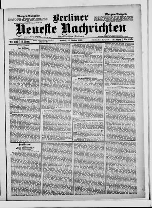 Berliner Neueste Nachrichten vom 15.10.1899