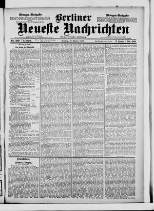 Berliner Neueste Nachrichten on Oct 17, 1899