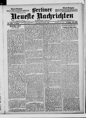 Berliner neueste Nachrichten vom 19.10.1899