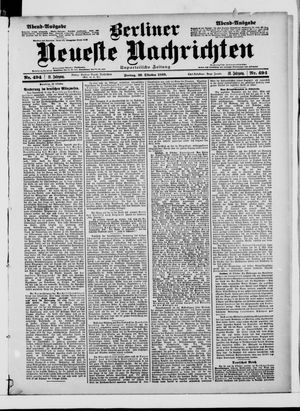Berliner neueste Nachrichten on Oct 20, 1899