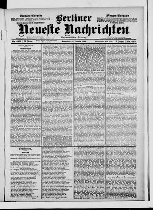 Berliner Neueste Nachrichten on Oct 21, 1899