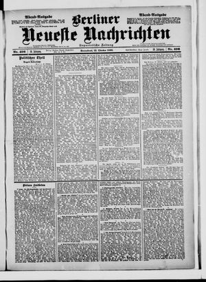 Berliner neueste Nachrichten vom 21.10.1899