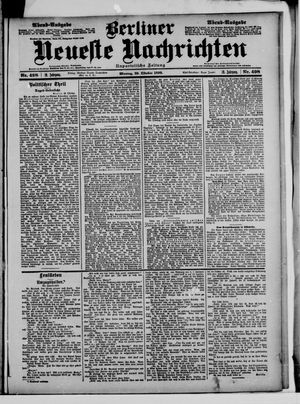 Berliner neueste Nachrichten vom 23.10.1899