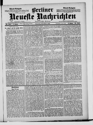 Berliner neueste Nachrichten vom 26.10.1899