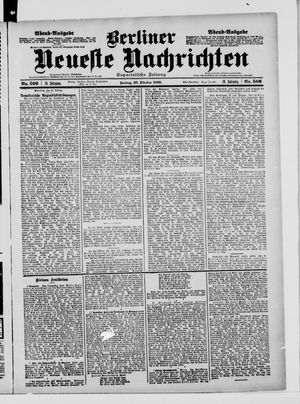 Berliner Neueste Nachrichten vom 27.10.1899