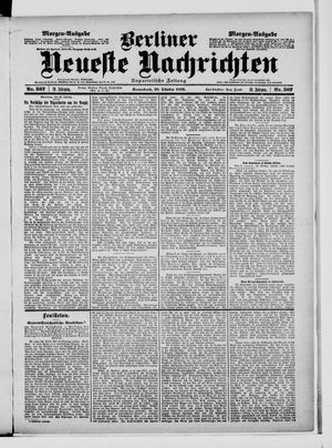 Berliner neueste Nachrichten vom 28.10.1899