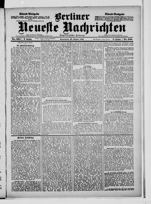 Berliner neueste Nachrichten vom 28.10.1899