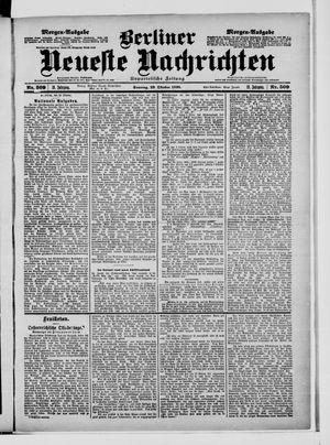 Berliner Neueste Nachrichten on Oct 29, 1899