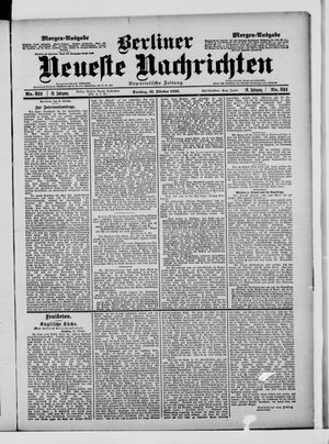 Berliner neueste Nachrichten vom 31.10.1899