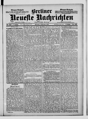 Berliner Neueste Nachrichten vom 01.11.1899