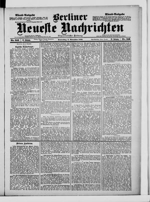 Berliner Neueste Nachrichten vom 02.11.1899