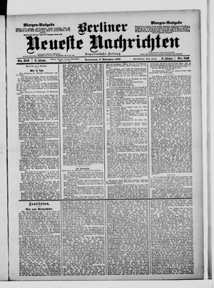 Berliner Neueste Nachrichten vom 04.11.1899