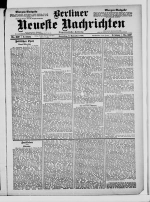 Berliner neueste Nachrichten vom 09.11.1899