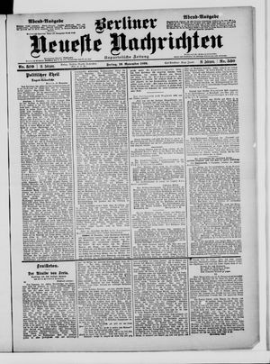 Berliner neueste Nachrichten vom 10.11.1899