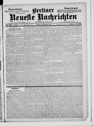 Berliner neueste Nachrichten vom 12.11.1899