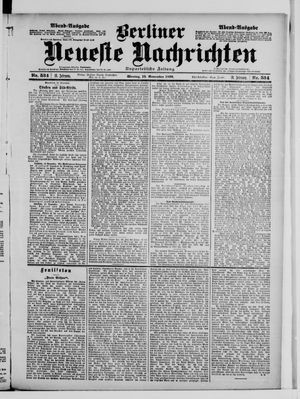 Berliner Neueste Nachrichten vom 13.11.1899