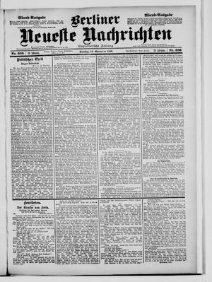 Berliner Neueste Nachrichten on Nov 14, 1899